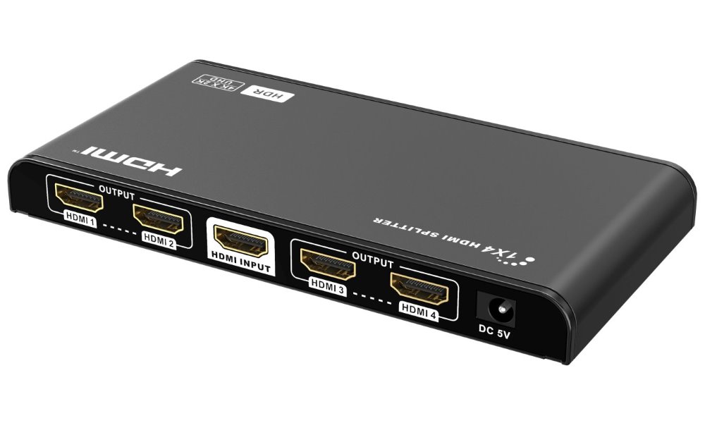 PremiumCord HDMI 2.0 splitter 1-4 porty, 4K x 2K/60Hz, FULL HD, 3D, černý