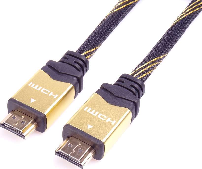 PREMIUMCORD Kabel HDMI 2.0 High Speed + Ethernet kabel HQ, zlacené konektory, 0,5m
