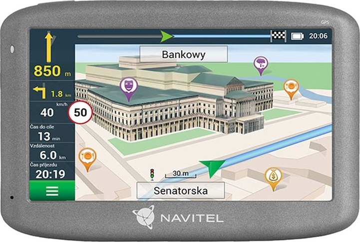 NAVITEL GPS navigace E505 + magnetický držák