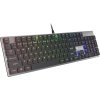 Genesis herní mechanická klávesnice THOR 420/RGB/Content Slim Blue/Drátová USB/US layout/Šedá