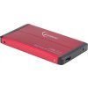 GEMBIRD externí box pro 2.5" zařízení, USB 3.0, SATA, červený
