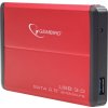 GEMBIRD externí box pro 2.5" zařízení, USB 3.0, SATA, červený