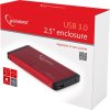GEMBIRD externí box pro 2.5" zařízení, USB 3.0, SATA, červený