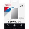TOSHIBA Externí HDD CANVIO SLIM 2TB, USB 3.2 Gen 1, stříbrná / silver