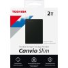 TOSHIBA HDD CANVIO SLIM 2TB, 2,5", USB 3.2 Gen 1, černá / black