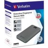 VERBATIM externí HDD 1TB, Executive Fingerprint Secure, USB 3.2 Gen 1 / USB-C, šedá