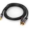 PREMIUMCORD kabel, Jack 3.5mm-2xCINCH M/M 1,5m