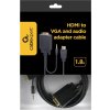 GEMBIRD A-HDMI-VGA-03-6 HDMI to VGA and audio adapter cable single port 1.8m black