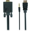 GEMBIRD A-HDMI-VGA-03-6 HDMI to VGA and audio adapter cable single port 1.8m black
