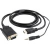 GEMBIRD A-HDMI-VGA-03-6 HDMI to VGA and audio adapter cable single port 1.8m black