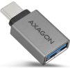 AXAGON RUCM-AFA, redukce USB-C (M) -> USB-A (F), USB 3.2 Gen 2, 3A, ALU