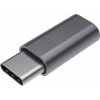 PREMIUMCORD Adaptér USB 3.1 C/male - USB 2.0 Micro-B/female, kovově šedý