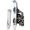 AXAGON PCEA-S2N, PCIe řadič - 2x sériový port (RS232) 250 kbps, vč. LP