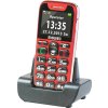 EVOLVEO EasyPhone, mobilní telefon pro seniory s nabíjecím stojánkem (červená barva)