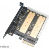 AKASA adaptér pro M.2 PCIe a M.2 SATA s RGB LED a chladičem