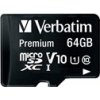 VERBATIM MicroSDXC karta 64GB Premium, U1 + adaptér