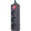 ENERGENIE EG-PSU3F-01 Energenie predlžovaci prívod do UPS (3 zásuvky), 0.6m, černy