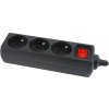 ENERGENIE EG-PSU3F-01 Energenie predlžovaci prívod do UPS (3 zásuvky), 0.6m, černy