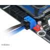 AKASA kabel  Super slim SATA3 datový kabel k HDD,SSD a optickým mechanikám, černý, 15cm