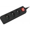 Lanberg PS1-03E-0300-BK PS1 predlžovačka 3 zásuvky 3m vypínač čierna