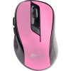 Myš C-TECH WLM-02P, černo-růžová, bezdrátová, 1600DPI, 6 tlačítek, USB nano receiver