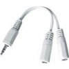 GEMBIRD Kabel audio 3,5mm Jack - 2x 3,5mm Jack (M/F, rozdvojka, stereo)