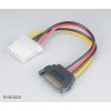 AKASA kabel  SATA redukce napájení na 4pin Molex, 15cm, 2ks v balení