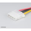 AKASA kabel  SATA redukce napájení na 4pin Molex, 15cm, 2ks v balení
