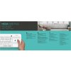 Logitech klávesnice Touch K400 Plus / Bezdrátová/ 2.4GHz/ Touchpad/ USB přijímač/ CZ/ Bílá