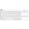 Logitech klávesnice Touch K400 Plus / Bezdrátová/ 2.4GHz/ Touchpad/ USB přijímač/ CZ/ Bílá