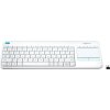 Logitech klávesnice Touch K400 Plus / Bezdrátová/ 2.4GHz/ Touchpad/ USB přijímač/ CZ/ Bílá
