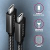 AXAGON BUCM32-CM10AB, SPEED+ kabel USB-C <-> USB-C, 1m, USB 20Gbps, PD 100W 5A, 4k HD, ALU, oplet, černý