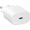 Samsung cestovní nabíječka EP-TA800XWE, Quickcharge 25W, kabel USB-C, bílá