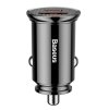Baseus Circular Plastic nabíječka do auta 30W (PD3.0, QC4.0+ SCP AFC) černá