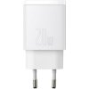 Baseus kompaktní rychlonabíjecí adaptér USB-A + Type-C 20W EU, bílá