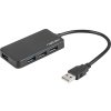 NATEC NHU-1342 Natec Hub USB 3.0 Moth 4-ports, Black