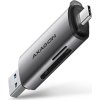AXAGON CRE-SAC, USB3.2 Gen 1 Type-C + Type-A externí čtečka karet SD/microSD, podpora UHS-I