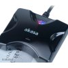 AKASA čtečka karet AK-CR-03BKV2 externí, USB 2.0, podpora čipových karet electronic ID a SMART, černá
