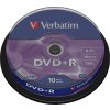 Verbatim 43498 DVD+R cakebox 10 4.7GB 16x matte silver