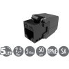 Samořezný keystone Solarix CAT6 UTP SXKJ-6-UTP-BK-SA Component Level a 4PPoE certifikace