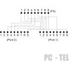 DATACOM "Y" adaptér STP CAT5E  PC / PC+TEL