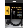 GEMBIRD Kabel HDMI - DVI 1,8m (M/M, DVI-D, Single Link, zlacené kontakty, stíněný)