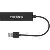 NATEC NHU-1413 Natec Hub USB 2.0 DRAGONFLY 3-ports + RJ45, Black