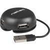 NATEC NHU-1330 Natec Hub USB 2.0 BUMBLEBEE 4-ports, Black