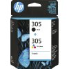HP 305 2-Pack Tri-color/Black Original Ink Cartridge (100 / 120 pages)