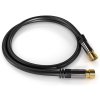 PREMIUMCORD kabel, satelitní anténní F male - F male (135 dB) 4x stíněný 1,5m