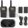 NEDIS vysílačka/ dosah 10 km/ 8 kanálů/ UHF/ VOX/ LED světlo/ nabíjecí základna/ micro USB/ 2 kusy/ černá