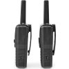 NEDIS vysílačka/ dosah 10 km/ 8 kanálů/ UHF/ VOX/ LED světlo/ nabíjecí základna/ micro USB/ 2 kusy/ černá