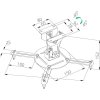 TB Projector mount ceiling TB-M51 10kg 15,2cm