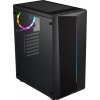 Fortron skříň Midi Tower CMT151 Black, průhledná bočnice, 1 x A. RGB LED 120 mm ventilátor